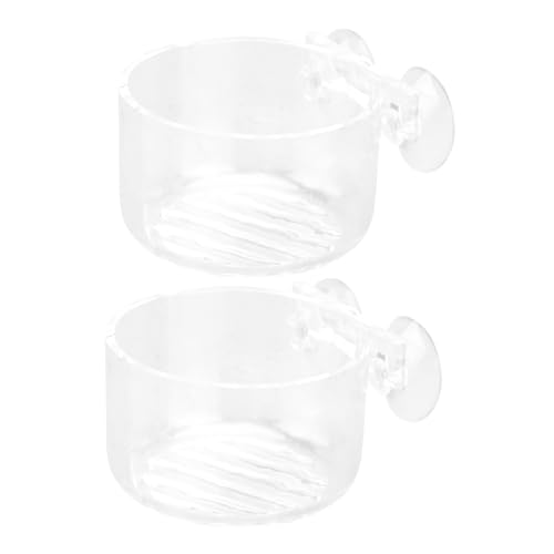 Yardwe 2pcs Rot Acryl Fisch Tank Feeder Bowl Pet Supplies Lebensmittel Lagerung Schüssel Fütterung Schüssel von Yardwe