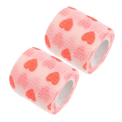 Yardwe 2st Haustierschutzgürtel Pfotenbandagen Für Hunde Haustierbandagen Für Hunde Verbandsmaterial Für Sportlicher Sportwickel Stretch-Bandage Haustierverband Rosa Vlies von Yardwe