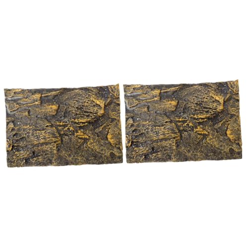 Yardwe 2St Hintergrund Felsplatte Hundeglocken Leoparden-Dekor Tier Aquarium Terrarienhintergrund Reptilienbecken Hintergrundtafeln Wassertank schmücken Drachenstein 3D von Yardwe