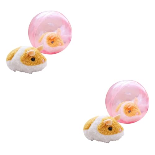 Yardwe 2st Leuchtendes Pulver Transparenter Hamsterball Elektrisches Hamsterspielzeug Hamster-Gymnastikball Hamsterfigur Laufhamsterspielzeug Hamsterballspielzeug Geschenk von Yardwe