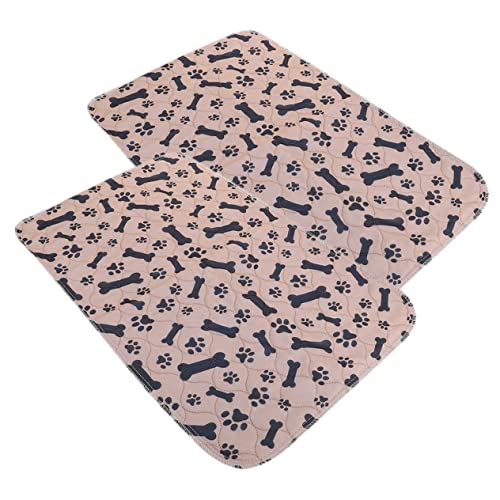 Yardwe 2st Pet Pinkelmatte Hunde Haustiernapf Welpen Pads Pee Pads Waschbar Windeln Spender Zwinger Hund Kühlmatte Hund Wassernapf Leckereien Für Welpen Urinpads Stoff von Yardwe