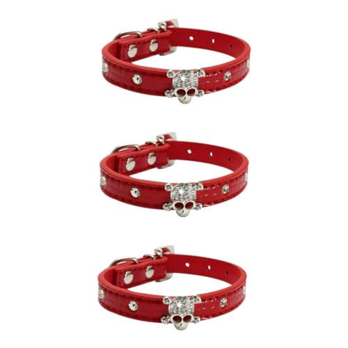 Yardwe 3 Stück Diamanthalsband Für Hunde Halloween-hundehalsband Modische Haustierhalsbänder Individuelles Design Bequem Und Robust von Yardwe