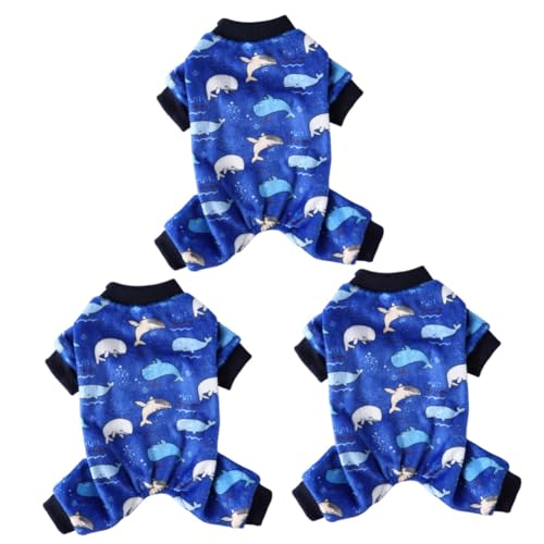 Yardwe 3 STK Kleidung für Haustiere Weihnachts hundekostüm Weihnachten hundekostüm Kleidung für vierbeinige Hunde Hundebekleidung Schlafanzug für Männer Kinderpyjamas Hundekleidung Winter von Yardwe