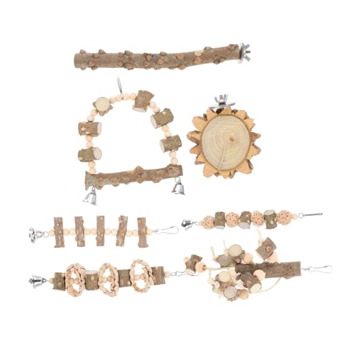 Yardwe 3 Sätze Papageienklauenstock Bird Toys papageienspielzeug Papageienkauholz Kauspielzeug für Vögel Hamster Vogelkäfig-Hängespielzeug Papagei hängende Spielzeuge Pfeffer Holz von Yardwe