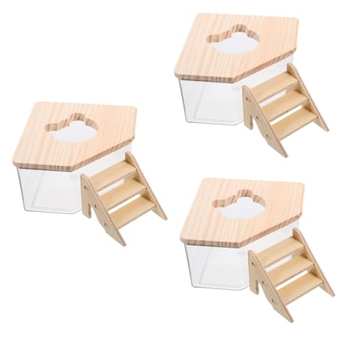 Yardwe 3 Sets Hamster Badewanne Sandkasten Rennmaus Sandbadewanne Meerschweinchen Sandbecken Hamster Duschraum Staubbad Für Kleine Chinchillas Rennmaus Badewanne Meerschweinchen von Yardwe