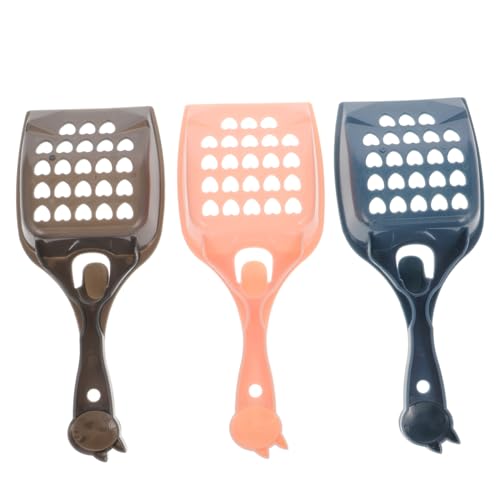 Yardwe Kätzchen Katzenstreu Schaufel Haustier Sand Scooper 3 Stück Set Hängehaken Aus Stabilem Abs-Material von Yardwe