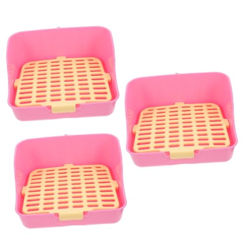 Yardwe 3 Teilige Box Kaninchen Toilette Haustier Schublade Töpfchen Kaninchen Töpfchen Häschen Töpfchen Haustier Töpfchen Kleine Haustier Toilette Haustier Trainingsecke Kleine von Yardwe