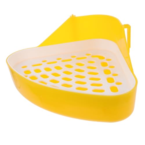 Yardwe 3Er-Box Urinal für Haustiertöpfe Heimtierbedarf Kaninchenstreu Einstreu für Meerschweinchen Hamster klo kaninchentoilette Haustier dreieckiges Töpfchen Kaninchen Töpfchen Abs Weiß von Yardwe