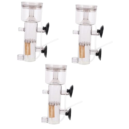 Yardwe 3St Eiweißabschäumer Mini Luftsteine wasserreiniger hauswasserfilter Schwämme Luftfilter Reinigungsmaschine für Aquarien Salzwasser-Protein-Reinigungsmaschine Haushalt Zubehör Glas von Yardwe