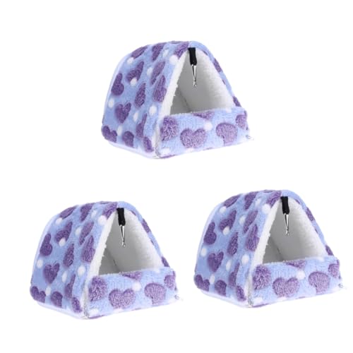 Yardwe 3St kleines Tierbett Zubehör für Meerschweinchenkäfige Meerschweinchen Nest haustierbett pet Bed Spielzeug Schlafsack Hamsterkäfig Hamsterhausbett Kokosnussschale Brutnest Violett von Yardwe