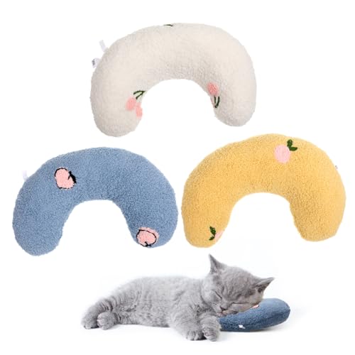 Yardwe 3St Hund Katze Kissen tierkissen Sleep aid katzenmatte schlafunterlage Dog Pads Donut-Kissen Auto bequemes Welpenkissen in U-Form Haustier geschmeidige Schlafmatte Perlenbaumwolle von Yardwe