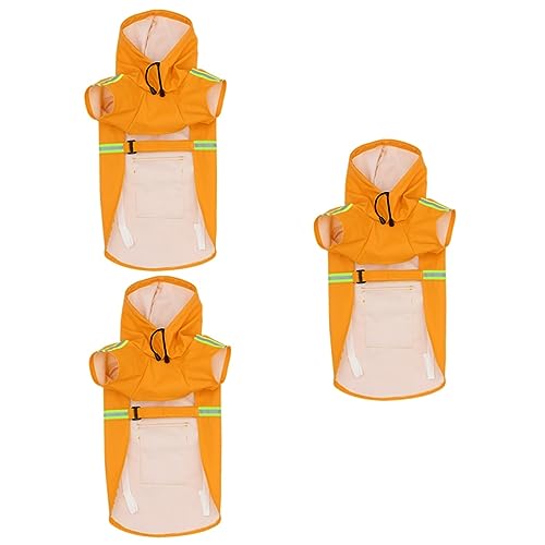 Yardwe 3st Hund Regenmantel Hundemantel Wasserdichter Regenmantel Für Kleine Hunde Hunderegenmantel Gelber Regenmantel Hunderegenmäntel Für Mittelgroße Hunde Poncho Der Hund Nylon von Yardwe