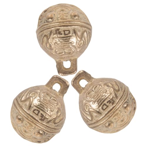 Yardwe 3st Haustier Glocke Hundehalsband Glocke Glockenanhänger Selber Machen Mini Messingglocken Vintage Jingle Bell Windspiele Selber Machen Kleine Klingel Feng-Shui-reize Kupfer Golden von Yardwe