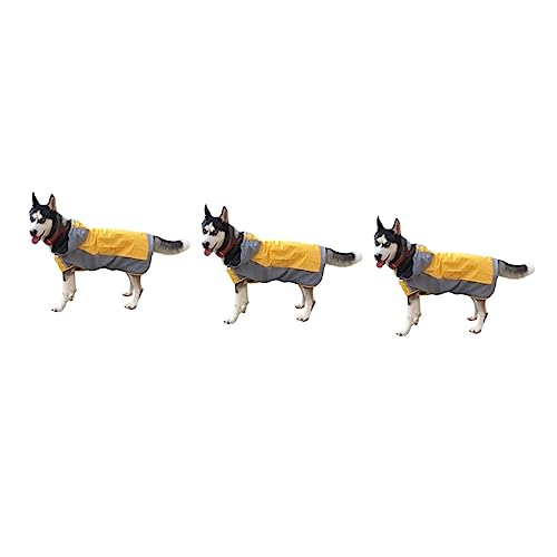 Yardwe 3st Hunderegenmantel Regenmantel Polyester Regenmantel Für Haustiere Jacken Regenmäntel Für Hunde Regenjacke Für Haustiere Leichter Regenmantel Kleidung Atmungsaktiv von Yardwe