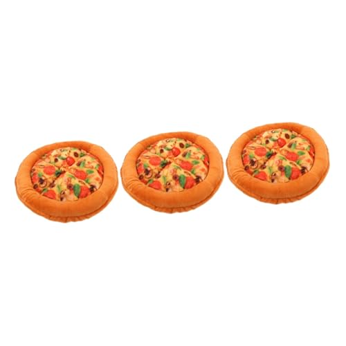 Yardwe 3st Katzennest Plüsch Hundebett Indoor-spielset Haustierspielzeug Winter Haustier Warme Matte Katzenspielzeug Rundes Katzenbett Pizza-haustiermatte Kätzchen Der Hund Tuch von Yardwe