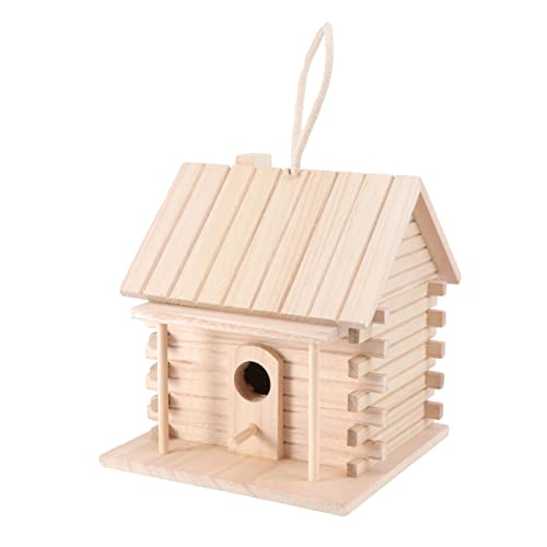 Yardwe 3st Vogelkäfig Vogelhäuser Outdoor-zubehör Vogel Zuhause Gartenterrasse Dekorativ Vogelschlafhaus Simulierter Vogel Holz Vogelhaus Vogel Gartenvogel Mini-vogelhaus Hölzern Fenster von Yardwe