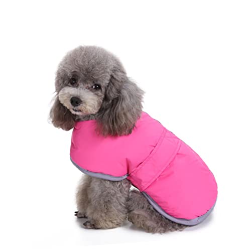 3St welpen Warmer Mantel Strickpullover für Hunde Hemdjacken Schlauchdiffusor wasserdichte Hundemäntel Welpen-Outfits Kleider Kleidung Hundemantel Hündchen Baumwollmantel Rosa von Yardwe