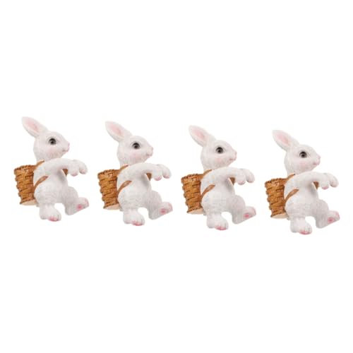 Yardwe 4 Stücke Ostern Dekoration Aquarium Dekoration Hängenden Korb Bunny Harz Handwerk Aquarium Ornamente von Yardwe