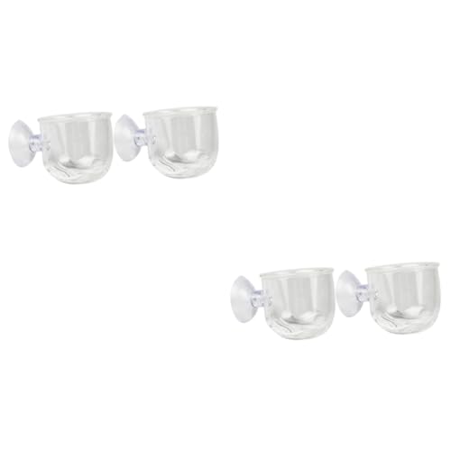 Yardwe 2sets Glas Fütterung Tasse Fisch Feeder Red Worms Lebensmittel Süßwasser Aquarium Lieferungen 2pc * 2 von Yardwe