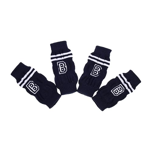 Yardwe 4 Stück Cartoon-Socken Tier Beinsocken wintersocken für Haustiere Knieorthese für Hunde Hundeklammer Hundebeinmanschette Gelenkschutz für Hunde Beinwärmer für Hunde Elasthan Blue von Yardwe