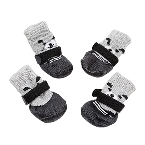 Yardwe 4 Stück Hundesocken Hundepfotenschutz Chihuahua-Booties antirutschsocken antirutsch Socke wasserdichte Socken sockenschuhe Baumwollsocken für Haustiere Haustiersocken kleiner Hund von Yardwe