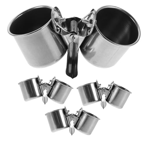 Yardwe 4 Stück Futter und Wasserschalen mit für Käfige für Wellensittiche Nymphensittiche und Liebesvögel Yardwe 4 Stück Futter und Wasserschalen mit für Käfige für Wellensittiche Nymphensittiche und Liebesvögel von Yardwe