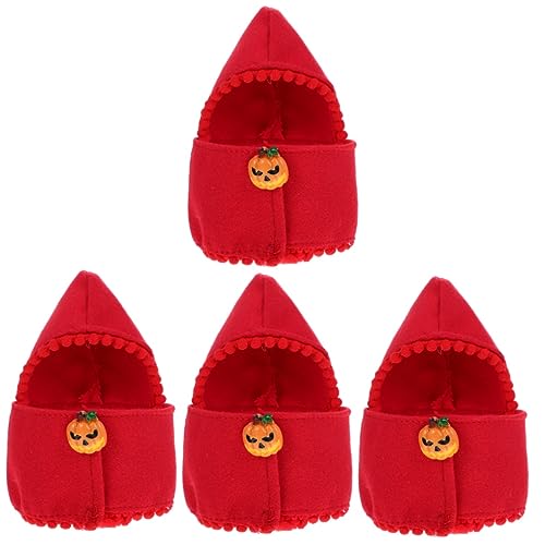 Yardwe 4 Stück Halloween-Hut süße Hasenkleidung Weihnachtskaninchenmütze Hasen-Dekor hasenkostüme Bunny Costume Haustier-Kaninchen-Hut Hasenkopfbedeckung für Haustiere Baumwolle rot von Yardwe