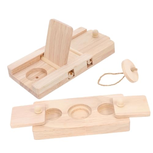 Yardwe 4 Stück Hamster Spielzeug Zur Nahrungssuche Verschleißfestes Leckerli-Spielzeug Meerschweinchen Spielzeug Puzzle-zubehör Hamsterfutter Versteckter Ort Klein Holz Papagei Haushalt von Yardwe