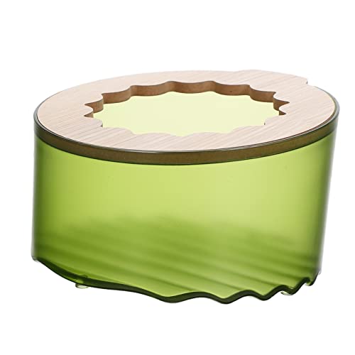 Yardwe 4 Stück Hamster Toilette Sandbad Für Hamster Hamster-leckereien Rennmaus Badezimmer Chinchilla-Badezimmer Hamsterspielzeug Hamster-sandbadehaus Klare Wanne Hamsterbad Abs， Green von Yardwe