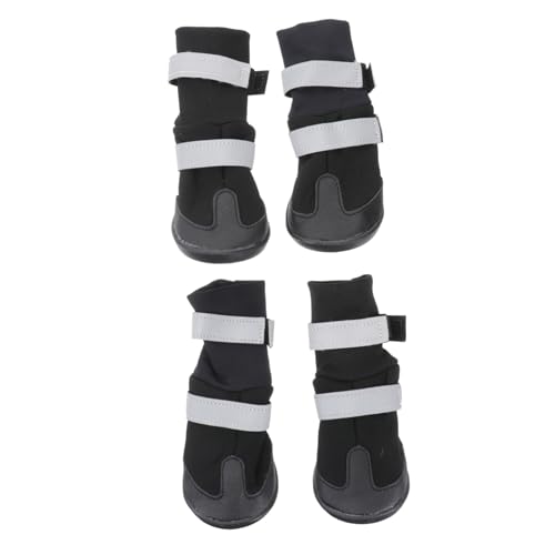 Yardwe 4 Stück Haustier-Hundeschuhe hundepfote Hunde pfotenschutz Dog Shoes wasserfeste Schuhe Haustierschuhe Schneestiefel Hund warme Stiefel Haustier Hund Winterschuhe warm halten von Yardwe