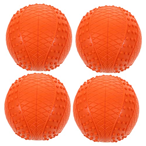 Yardwe 4 Stück Hundeball aus Gummi Hunde-Puzzle- Hunde Apportierball Kauball für Haustiere Dog chew Toy hundekauspielzeuge Hunde quietschender Ball Aktivitätsspielzeug für Hunde von Yardwe