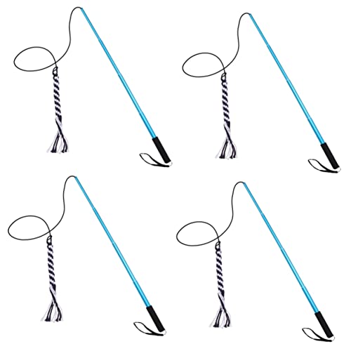 Yardwe 4 Stück Interaktives Welpenspielzeug Interaktiver Teaser-Zauberstab für Hunde Haustier neckende Stange interaktives Spielzeug kampfstab ausfahrbar Kauspielzeug für Welpen Haustiere von Yardwe