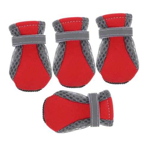 Yardwe Pfotenschutz 4 Stück Mesh-Schuhe für Welpen große hundestiefel mesh-welpenstiefel hundeschuhe große Hunde Dog Shoes for small Dogs Mesh-Hundeschuhe Bequeme Hundeschuhe Schutz von Yardwe