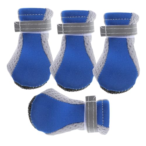 Yardwe Pfotenschutz 4 Stück Mesh-Schuhe Für Welpen rutschfeste Schuhe Outdoor-haustierschuhe Große Hundestiefel Mesh-hundeschuhe Stoff Für Neoprenanzüge Haustier Hund Schutzschuhe von Yardwe