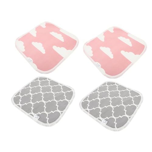 Yardwe 4 Stück Pet Pee Pad Haustier-PIPI-Pad Hunde-PIPI-Pads hundetoiletten Hunde klo Dog mat tragbare Windeln für Haustiere waschbares Haustierkissen Untere Schicht: Polyesterfaser Rosa von Yardwe