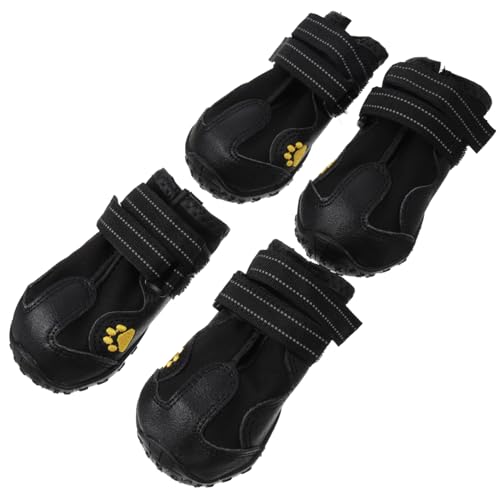 Yardwe Sommerstiefel 4 Stück Hundeschuhe Für Schnee Haustierschuhe Stiefel Für Haustierhunde Hundestiefel Winter Schwarze Stiefel Haustier-hundeschuhe Socke Sommer Haustierzubehör von Yardwe