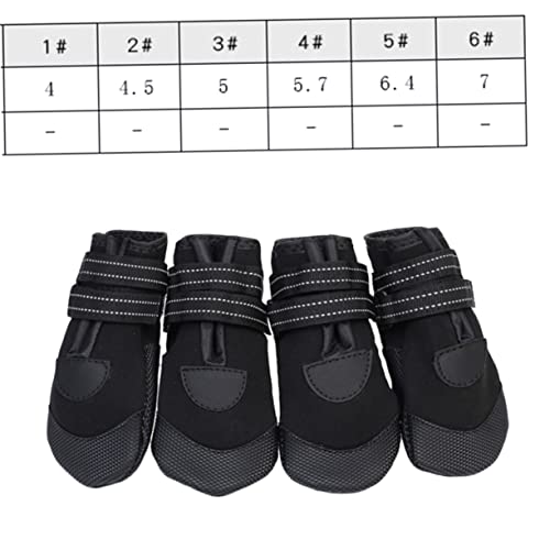 Yardwe 4 Stück Wanderschuhe für Haustiere hundeschuhe Dog Shoes wasserdichte hundestiefel warme Haustierstiefel Hunde Haustiere Stiefel Black von Yardwe