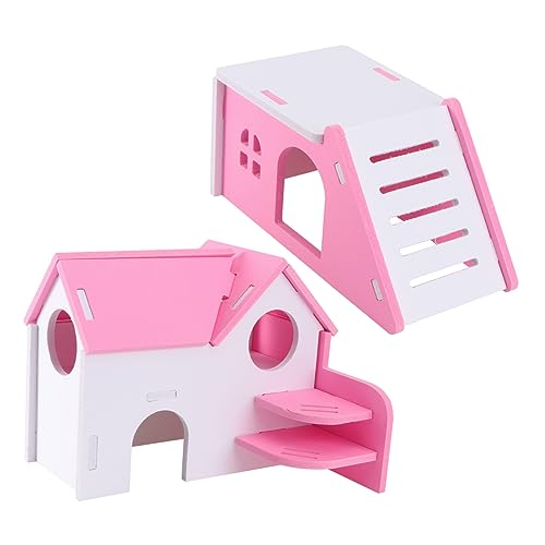 Yardwe 4 Stück Zweischichtiges Hamsterhaus Aus PVC Hamsterhaus PVC Hamsterhütte PVC Hamstervilla Spielzeug Klein von Yardwe