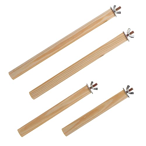 Yardwe 4pcs Papagei Käfig Zubehör Vogel Spielzeug Robust Holz Sticks Für Nymphensittich von Yardwe