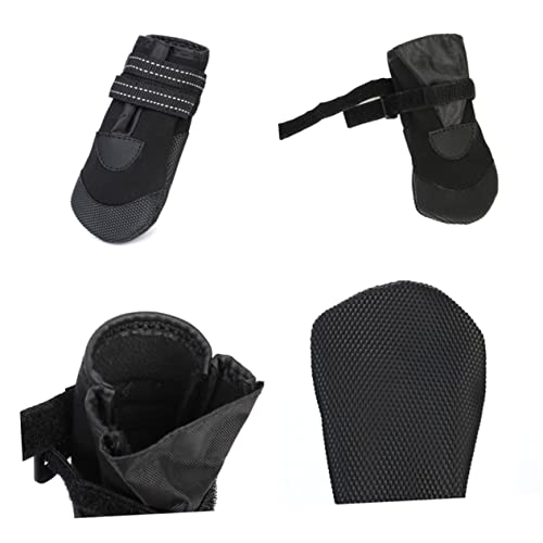 Yardwe 4 Stück warme Haustierstiefel hundeschuhe hundezubehör Dog Shoes Dog Accessories Haustierzubehör Hunde Haustiere Stiefel wasserdichte hundestiefel Wanderschuhe für Haustiere Black von Yardwe