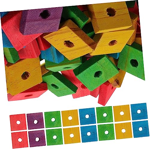 Yardwe 400 STK Holzspäne Selber Machen Spielzeug Für Sittiche Vogelspielzeug Sprechender Papagei Kauspielzeug Für Vögel Hamsterspielzeug Nymphensittich-Spielzeug Vogelblock Hölzern von Yardwe