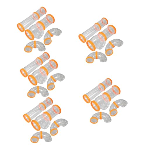 Yardwe 5 Sätze Hamsterpfeifen-Set Übungsröhre für Ratten Hamsterröhren Hamsterrohr-Set DIY Hamster Käfig Zubehör Käfigrohr für Meerschweinchen DIY Hamster Clear Tube Tool Plastik von Yardwe