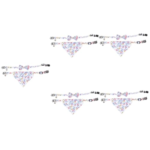 Yardwe 5 Sätze Haustier-kragenschal Mädchen Schals Fliege Für Jungen Schal Für Mädchen Jungen Fliege Hundehalsbänder Für Jungen Stern Dreieckiger Schal Rostfreier Stahl Haustier Katze von Yardwe