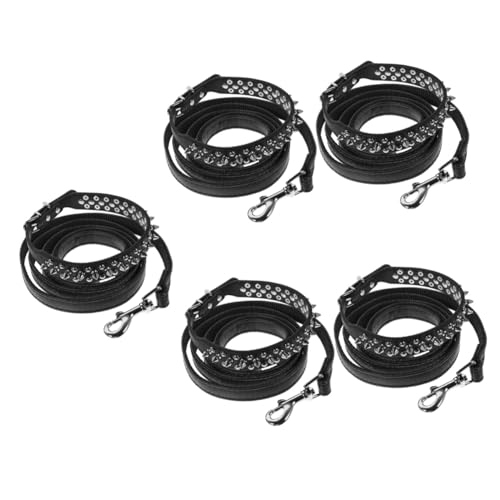 Yardwe 5 Sätze Haustierhalsband für Welpen für Hunde hundekragen Halsketten Welpenhalsband stacheliges hundehalsband Beschlagene Hündchenhalskette Pu von Yardwe