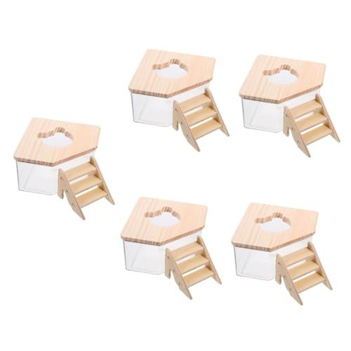 Yardwe 5 Sets Hamsterbad Sandkasten Hamstertoilette Hamstersandbecken Kleine Badewanne Rennmaus Badezimmer Hamsterkäfigzubehör Kleintiere Badezimmer Hamsterduschraum Hamstersandbadewanne von Yardwe