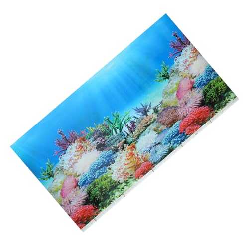 Yardwe 5st Aquarium-Hintergrund Fischglas Glas Glasdekor Aquarium Kulisse Aquarium Buddha Groß Aquarium-dekor Der Hintergrund des Aquariums Haftet Glasbild Bodensand Koralle Vinyl 3D von Yardwe