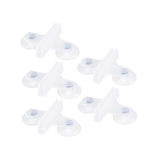 Yardwe 5St Glas-Halter aufzuchtfutter Fische augplatte Aquarium Saugnapf Aquarium-Trennclip Bodenfilter für Aquarien Glassauger für Aquarien Saugnapf aus Glas Glas Regal Weiß von Yardwe