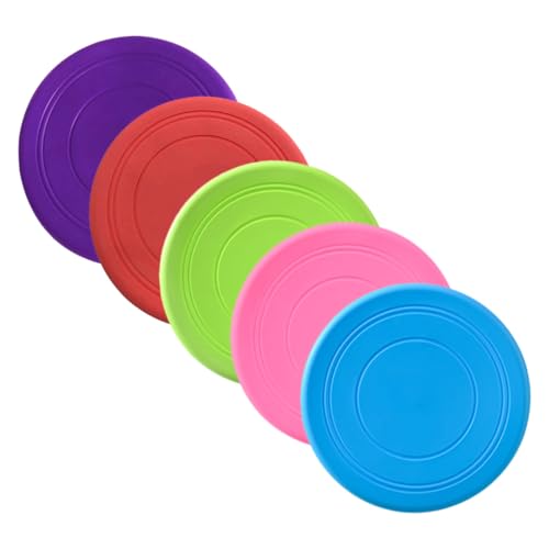 Yardwe 5St Haustier- Hund Dog chew Toy Dog Toy dogfrisbee Dogs Toys Flying disc beißfeste Wurfscheiben Trainingsscheiben für Welpen Trainingsscheibe für Welpen Kieselgel von Yardwe