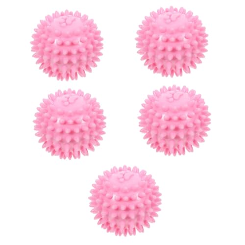 Yardwe 5St Beißspielzeug für Hunde Interactive Dog Toys zähneputzen Kauspielzeug für Hunde Kleiner Hund Dornkugel Wirf den Ball Haustier Spielzeug Trainingsball Rosa von Yardwe