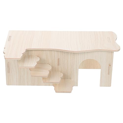 Yardwe 5St Mehrstöckiges Kleintier-Mechanismus-Holzhaus Hamsterhaus Holzdekor Hamster Spielzeug hamsterspielzeug Spielzeuge Spielset aus Holz Rattenversteck Rattenvorräte kleines Haustier von Yardwe